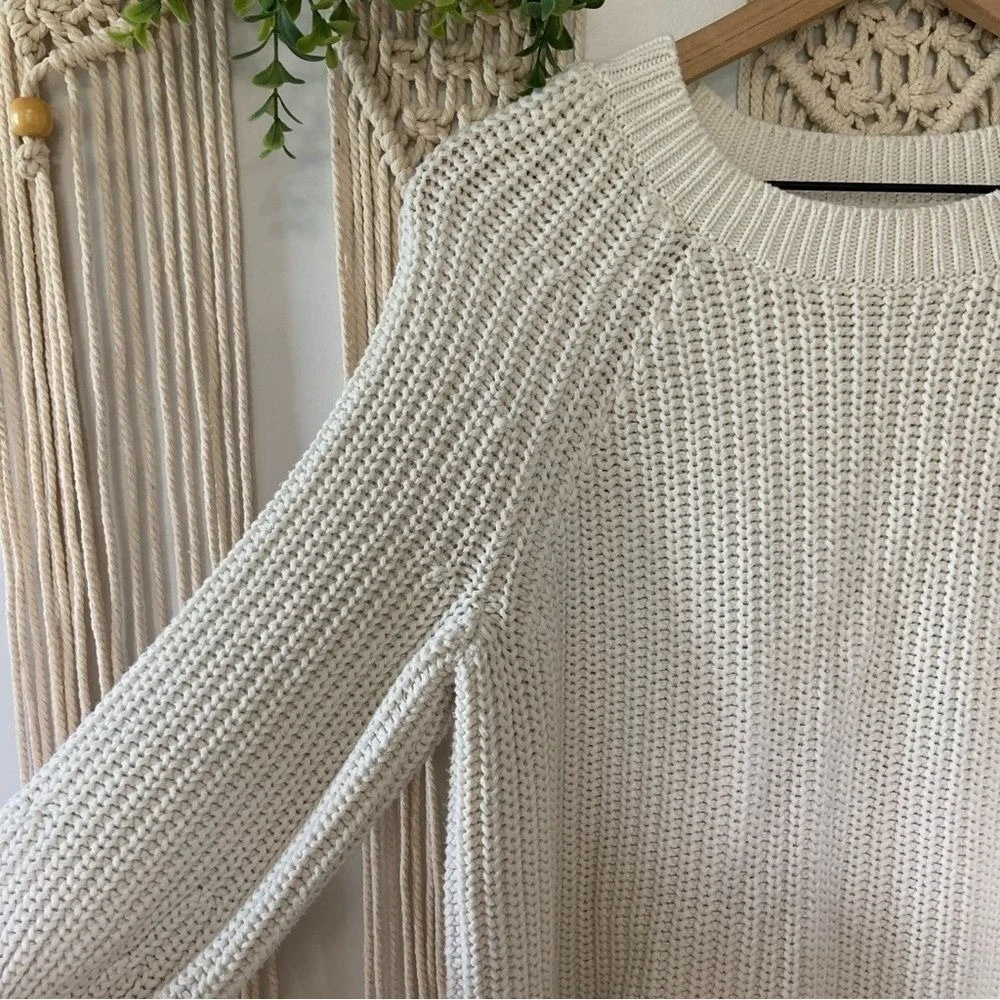 AERIE Women's Cable Knit Cozy Sweater Cream Size Small